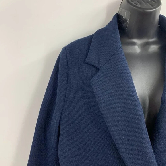 Zara Women's Wool Blend 3 Button Long Sleeve Notch Lapel Twill Jacket Size M - Picture 3 of 11